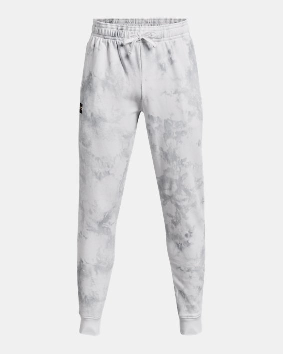 Pantalones de Entrenamiento UA Rival Fleece Dye para Hombre, White, pdpMainDesktop image number 4